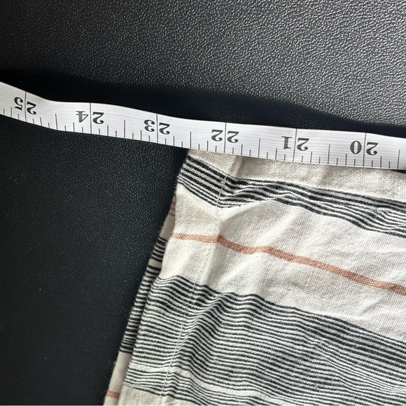 Womens Forever 21 Striped Linen Blend Wide Leg Pants – Drawstring Size Large - Picture 8 of 9